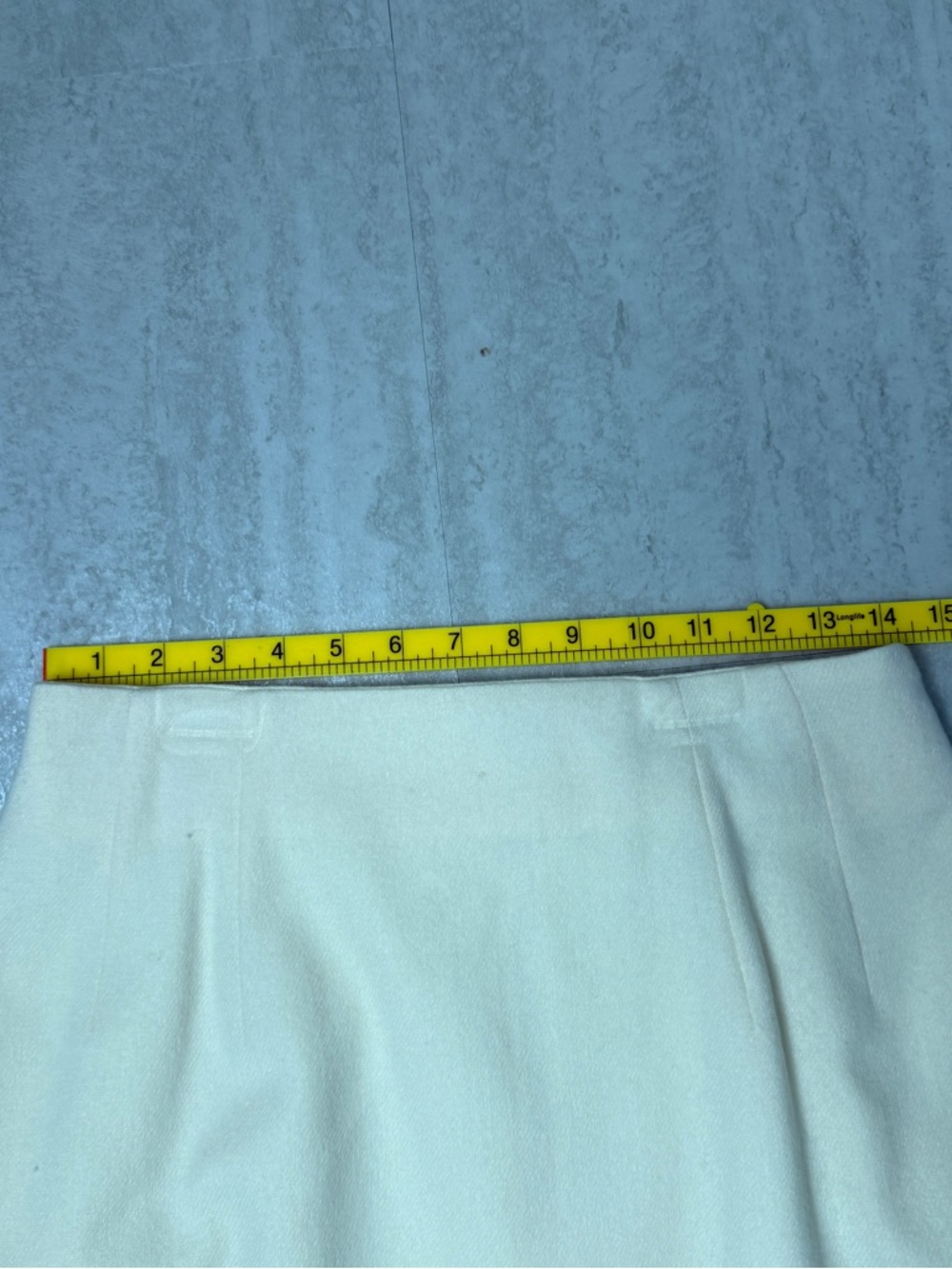 Vintage wool skirt Savannah cream pencil skirt - Picture 8 of 9